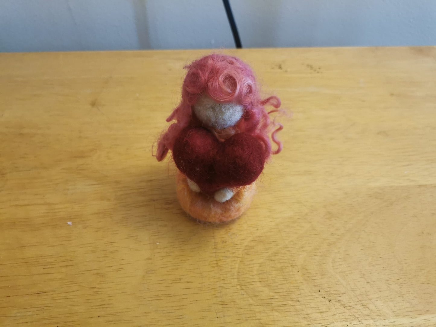 Felted Heart Doll