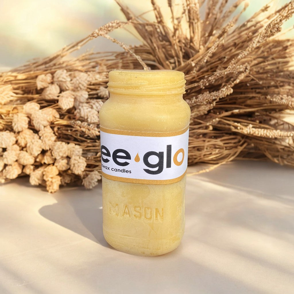 Bee glo Beeswax Candle - Mason