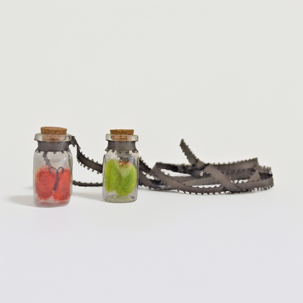 Bottled Butterfly or Mushroom Necklace
