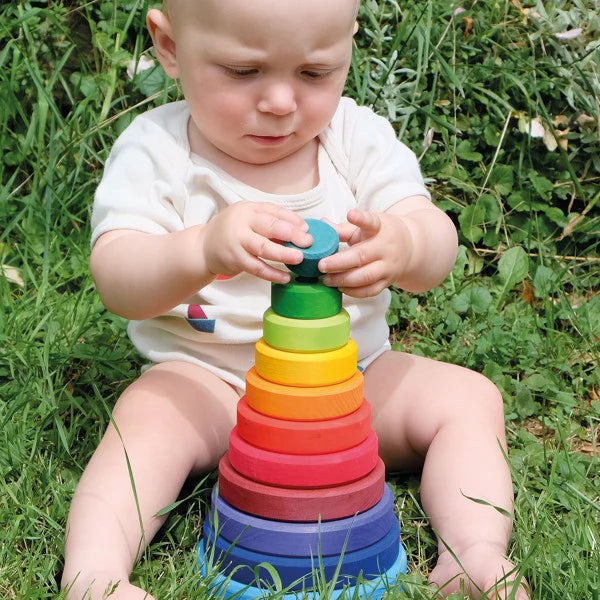 Grimm's Rainbow Conical Stacking Tower