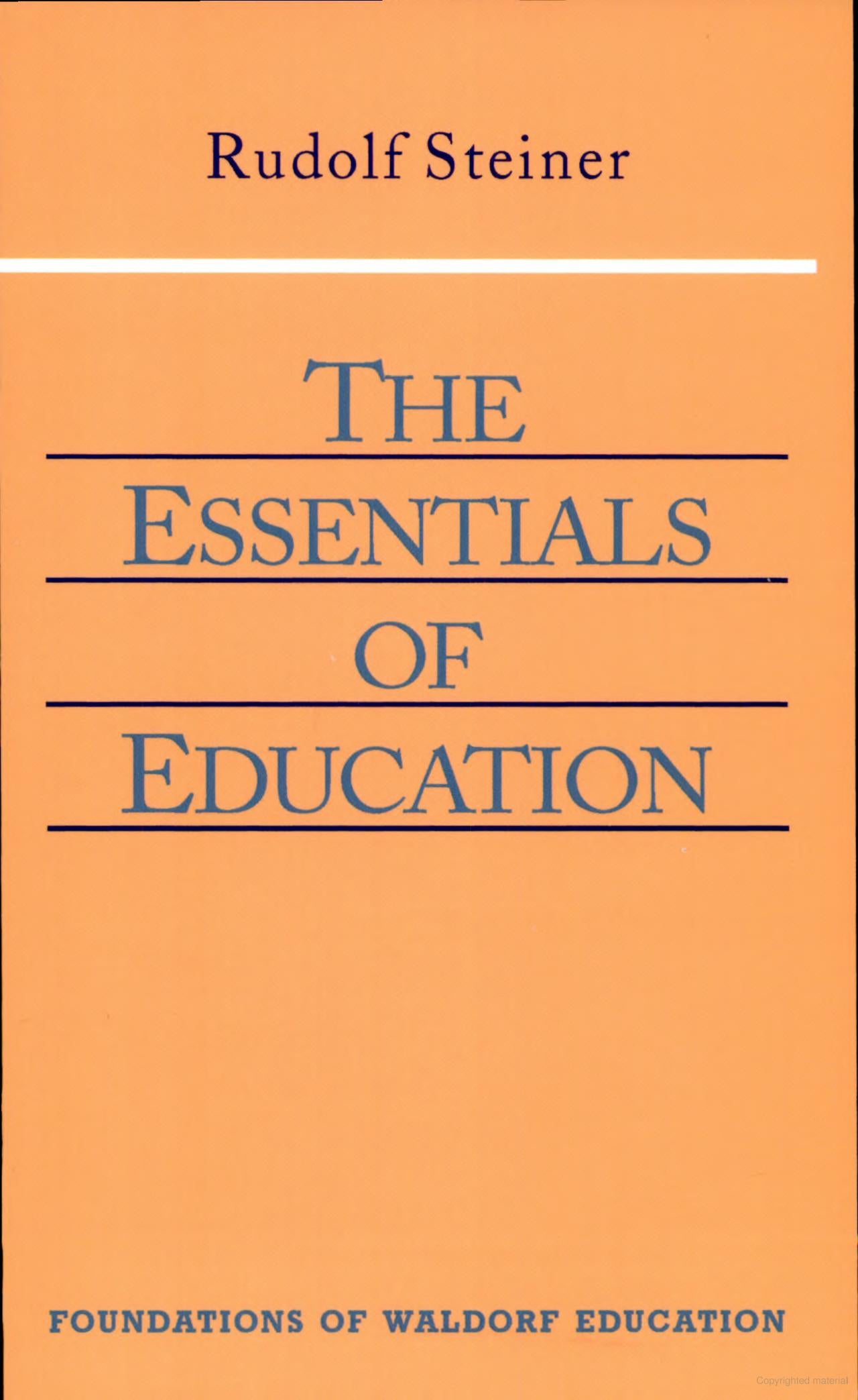 The Essentials of Education