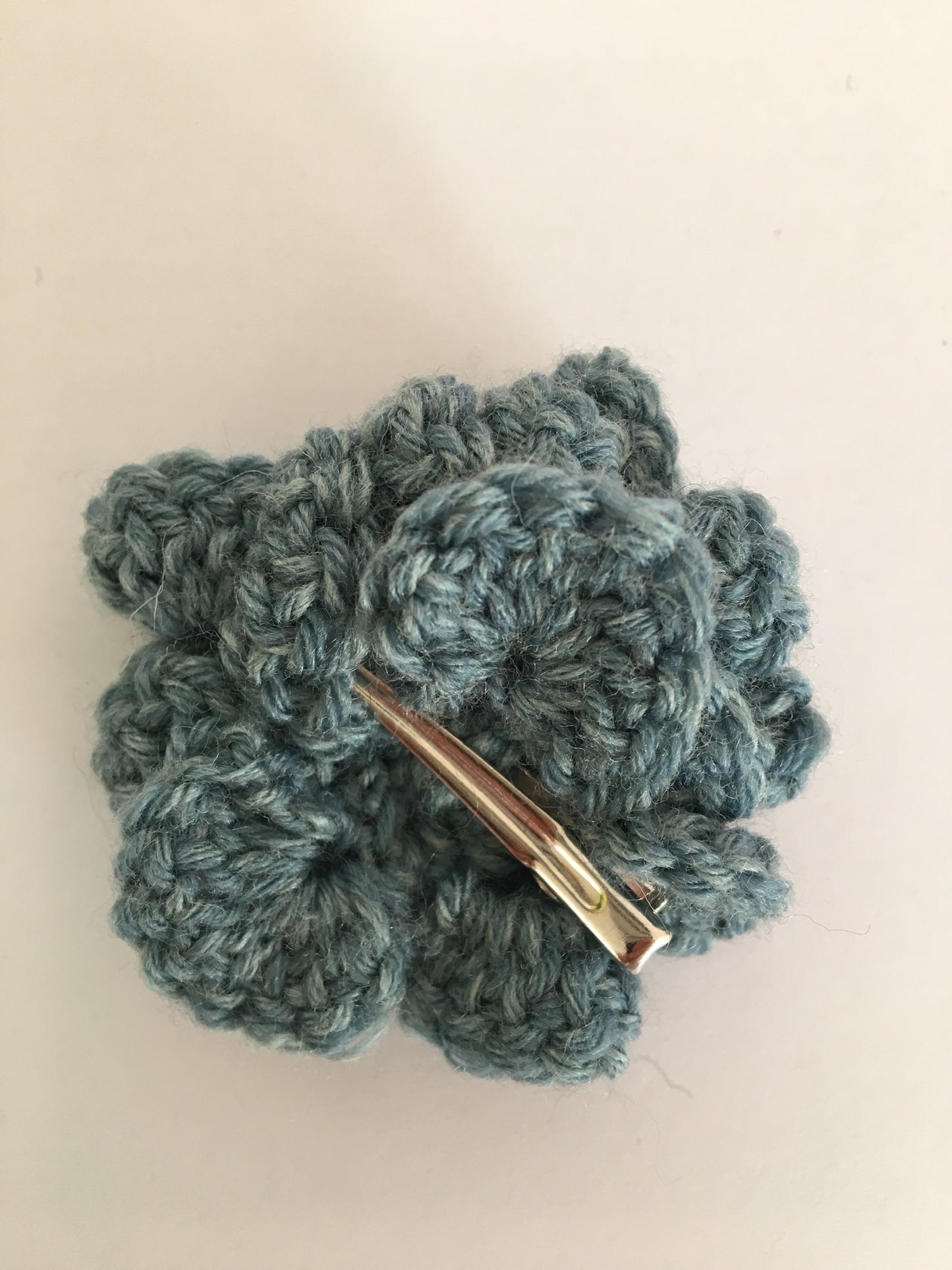 Knit Flower Hair Clips