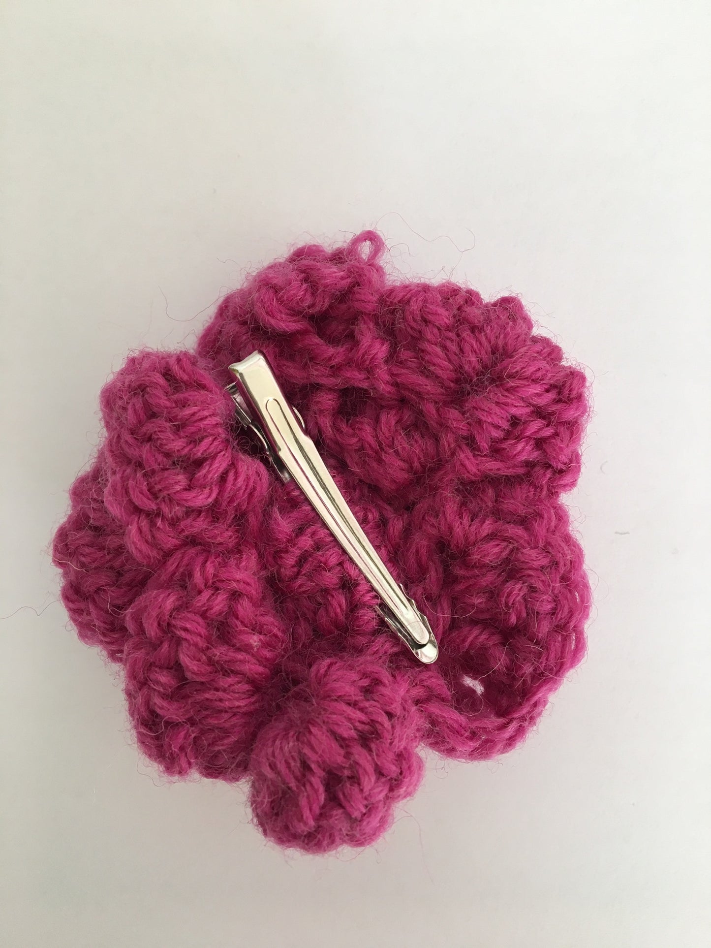 Knit Flower Hair Clips