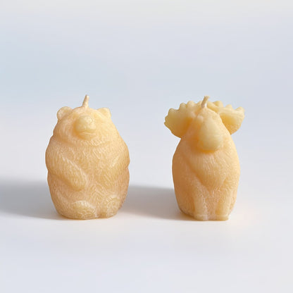 Bee glo Beeswax Candle - Racoon, Bear, Moose