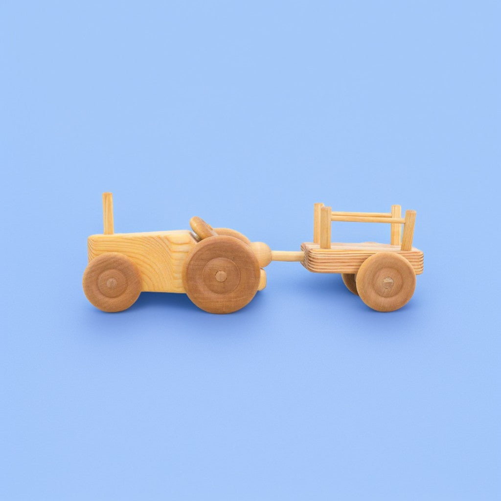 Debresk Tractor with cart - Small Wooden