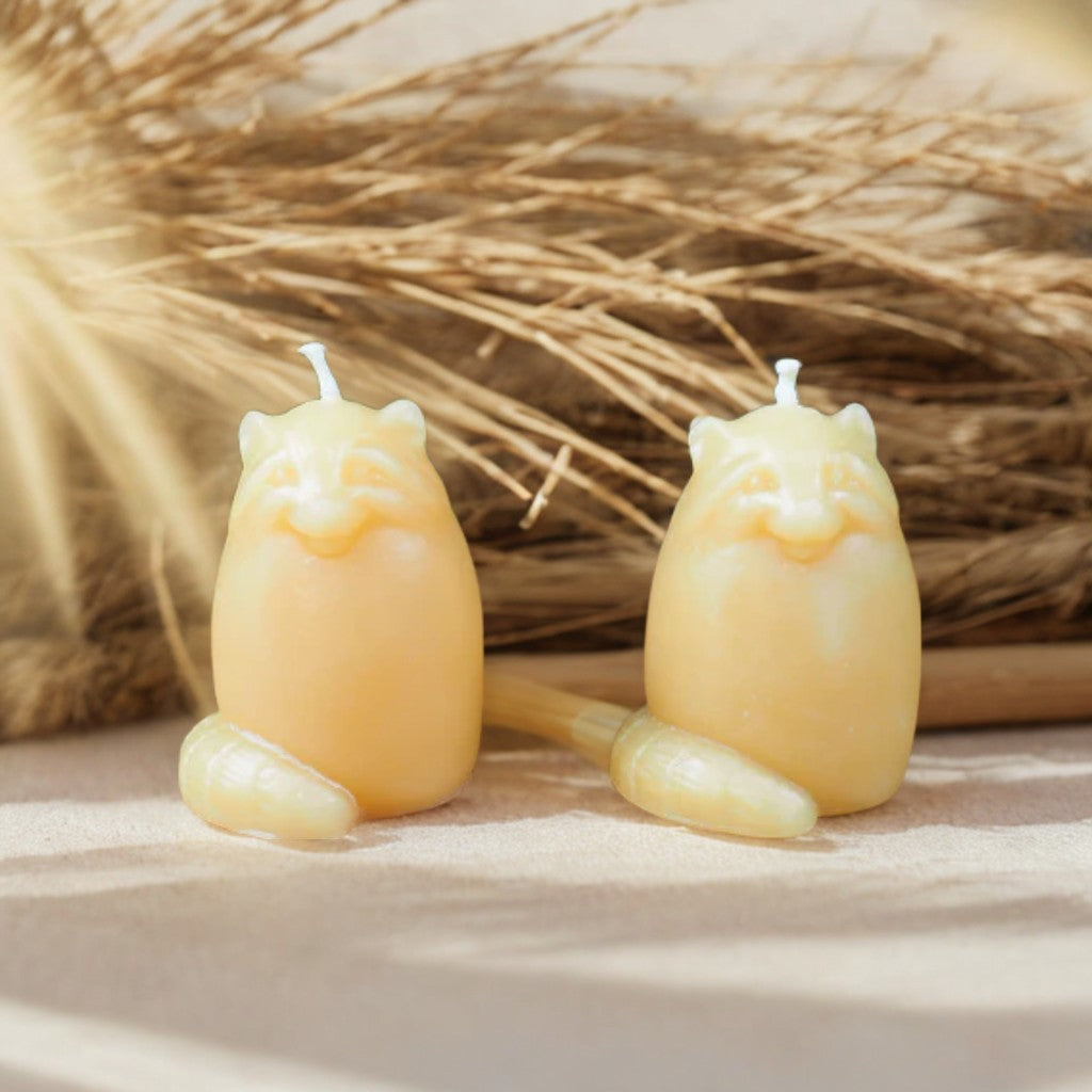 Bee glo Beeswax Candle - Racoon, Bear, Moose