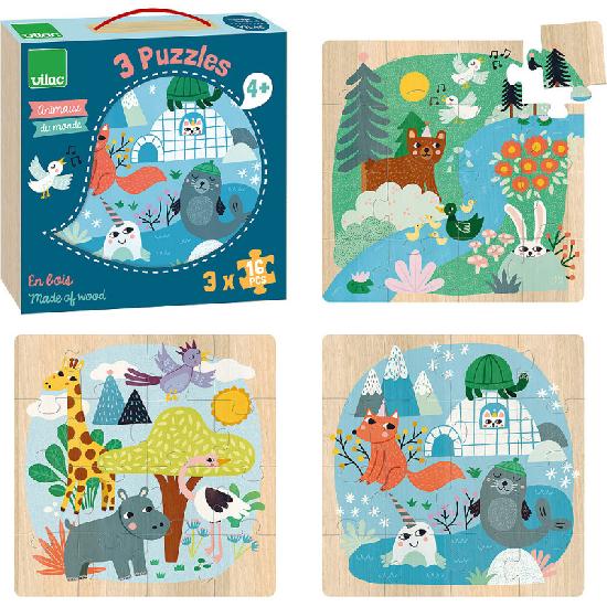 Animals of the World Wooden Puzzle