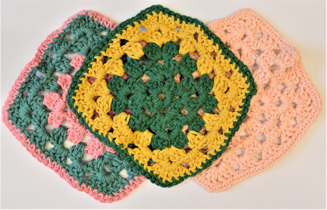 Crochet Dish Cloths, 2pc